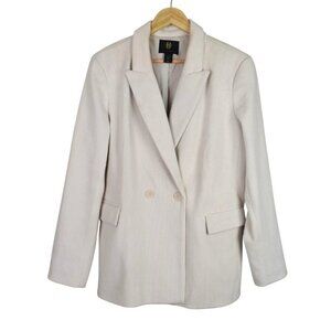 HOUSE OF HARLOW 1960 WIDE RAIL CORDUROY CREAM BLAZER